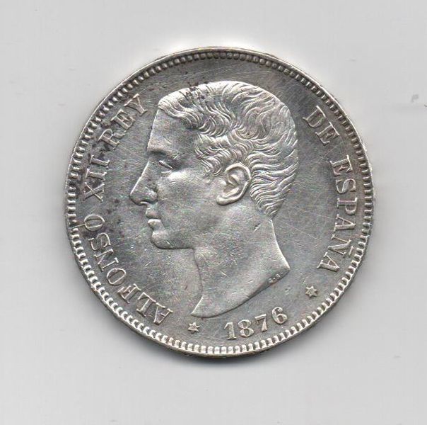 ALFONSO XII DEL AÑO 1876* 76 DE 5 PESETAS